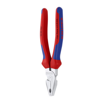 凯尼派克（KNIPEX）02 05 180 省力型钢丝钳 七寸 镀铬 双色手柄 180mm 切割类工具 钢