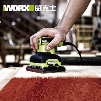 威克士（WORX）WU649砂纸机平板砂光机木工打磨机腻子抛光砂磨机电动工具 320W