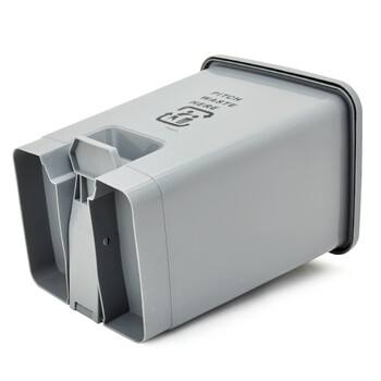 兰诗（LAUTEE）XD-15A 脚踏灰色垃圾桶 酒店宾馆商用带盖果皮箱 15L