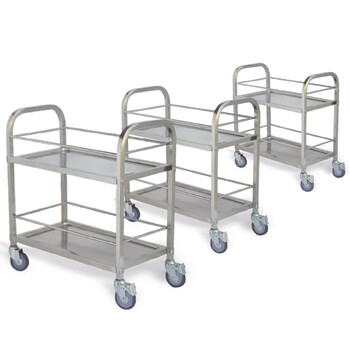 超宝（CHAOBAO）D-14C 不锈钢双层酒店餐车服务车 酒水车大号