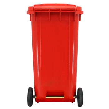 兰诗（LAUTEE）240D-4 大号户外垃圾桶 物业环卫商用带盖可挂车分类垃圾桶 可定制 240L红色有害垃圾