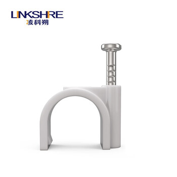 凌科朔(LINKSHIRE)钢钉线卡线钉子网线钉子6 8 10 12mm宽带电话电线卡墙钉线扣固线钉压线卡圆形6mm 100只