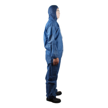 雷克兰（Lakeland） PPP428BE麦克斯带帽连体防护服 透气服 劳保用品化学防化服 蓝色 1套 S