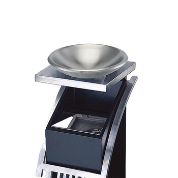 和畅 GPX-78C 新概念座地烟灰桶 不锈钢垃圾桶 公用垃圾箱果皮桶 砂钢 内桶容量12升