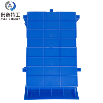 米奇特工 加厚斜口螺丝收纳盒 货架零件盒 组立式物料盒 五金工具盒元件盒 250*150*120 红