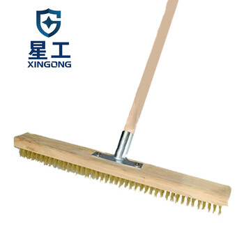 星工（XINGGONG）长柄钢丝刷 家用地板刷硬毛 铁丝清洁工业除锈青苔地刷子 45CM钢丝整件（带柄）WF020