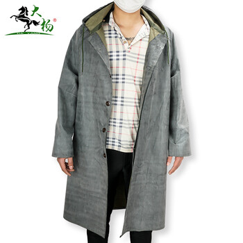 大杨3520老式帆布连体雨衣 特大号 铁路电信电力市政防汛矿工长身耐磨劳保雨披 定制
