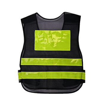 劳保佳 环卫施工安全服 反光衣 荧光马甲 交通路政反光背心 黑色