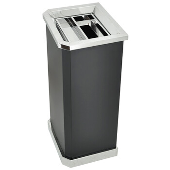 兰诗（LAUTEE）A-072 丽格垃圾桶烟灰桶 酒店宾馆商场用垃圾筒 喷塑斜角上开口款