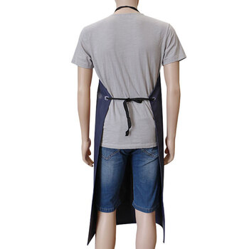 者也 防水防油工业级耐酸碱围裙 深蓝色