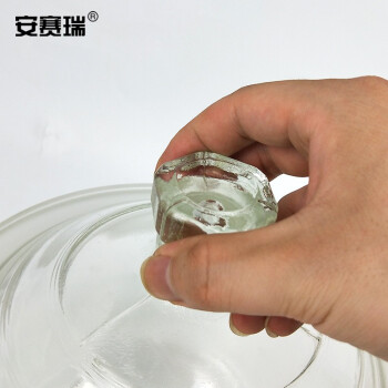 安赛瑞 玻璃干燥器 实验室玻璃仪器空气干燥器附瓷板 物品除湿干燥皿白色透明干燥器 300mm 600904