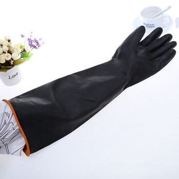 得鸟(DENIAO) 45CM中袖工业耐酸手套 10双装 企业定制