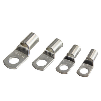 天旭 SC系列16平方窥口铜鼻子压线鼻接线端子紫铜镀锡铜线耳冷压裸端子铜线接头插针SC16-6 200只/包  1包