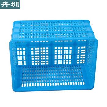 卉圳 塑料筐 水果蔬菜收纳筐 物流快递周转筐 镂空塑料框 外尺寸450*305*240mmHD266