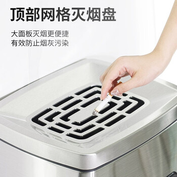领象 不锈钢烟灰缸酒店大堂垃圾桶立式宾馆带内桶商场桶箱电梯口垃圾桶吸灰桶烟灰柱灭烟桶两分类 正方形