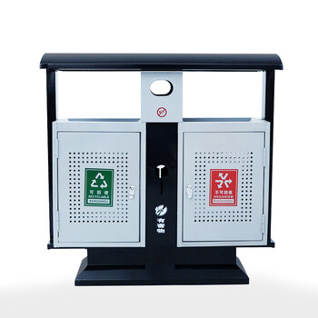 庄太太 【冷轧板1.0mm】户外垃圾桶小区带盖加厚果皮箱室外分类垃极箱工业环卫大号垃圾筒