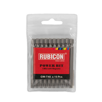 罗宾汉（RUBICON）工业星型风批嘴GW-T40 星型带孔电动螺丝起子头气动批咀T40x75mm十支