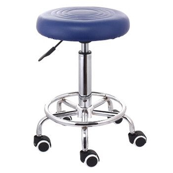 稳斯坦 WST238 水波纹实验室椅子 车间员工旋转升降椅 黑色圆盘款(自行安装)