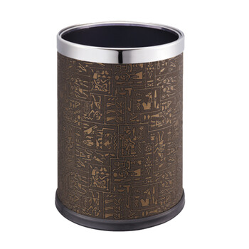 南 GPX-21B 南方房间垃圾桶 埃及纹 商用酒店宾馆客房垃圾桶带活动钢圈 房间桶果皮桶