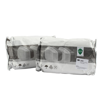 3M 6098 低沸点有机蒸气滤毒盒及P3 颗粒物滤棉 2个/包 1包 灰色 均码