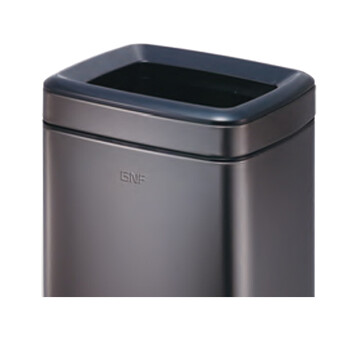 南 SF12-F01 南方长方形房间桶 黑金 商用酒店宾馆客房不锈钢垃圾桶 果皮桶 内桶容量12升