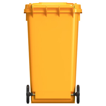 科力邦（Kelibang） 医疗垃圾桶 大号塑料环卫户外垃圾桶加厚带盖240L带轮翻盖分类垃圾桶 KB1015 黄色