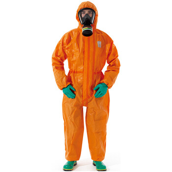 ANSELL 5000型连体防化服氨化学防护服生化服重型防护服耐酸碱工作服（不含配件）L定做