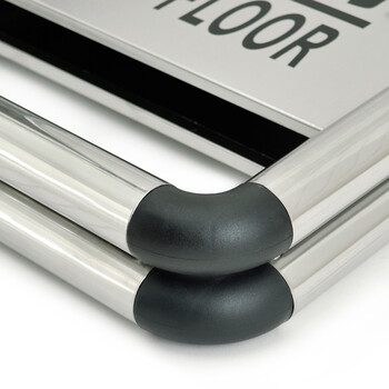 兰诗（LAUTEE）B-03 不锈钢停车牌指示牌 可折叠A字牌酒店商场银行告示牌 专用车位折叠款