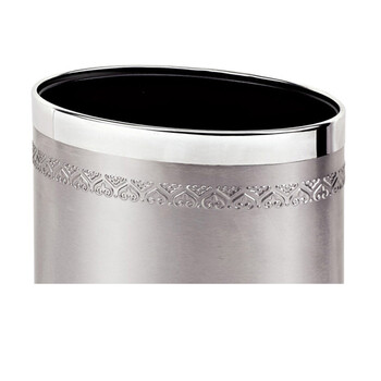 南 GPX-45M 南方椭圆形双层浮雕花房间桶 砂钢心形花 商用酒店宾馆客房垃圾桶 房间桶  内桶容量10.33升