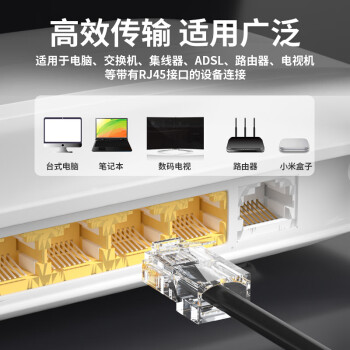山泽 六类水晶头6类千兆网络网线接头 RJ45工程级电脑网线连接器 Cat6镀金水晶头 100个 JD-S66