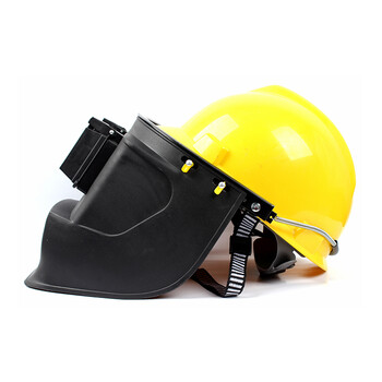 君御 W5001头盔式双反镜片内透明镜片外黑色镜片电焊面罩 黑 均码*1个(不含头盔)