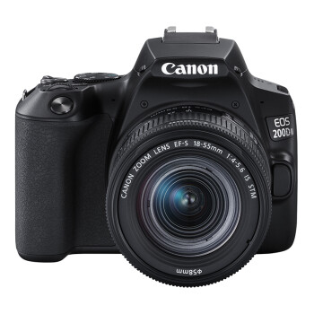 佳能（Canon）EOS 200D II 200D2 迷你单反相机 数码相机（EF-S18-55mm f/4-5.6 IS STM）黑色 Vlog相机视频