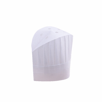 劳保佳 厨师帽 植物纤维无纺布中圆一次性帽 植物纤维中圆帽 23*29cm 可定制  20顶