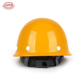 艾尼（AINI）慧缘ANF-1 盔式玻璃钢安全帽 工地工程工业建筑防砸抗冲击安全帽 黄色