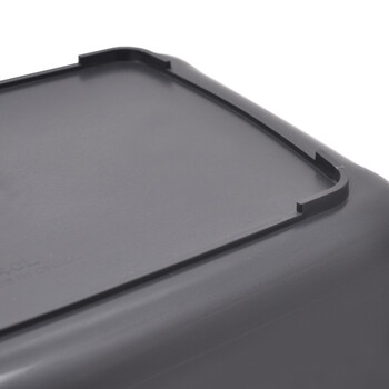 兰诗（LAUTEE）D030 摇盖分类垃圾桶户外大号果皮箱干湿垃圾桶可定制 40L黑色干垃圾