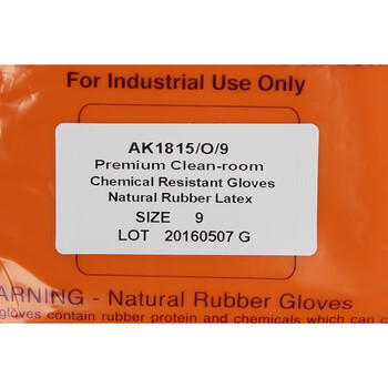 Honeywell 霍尼韦尔 AK1815洁净室天然橡胶防化手套 耐磨防酸碱 XL码 36cm 1双 定做