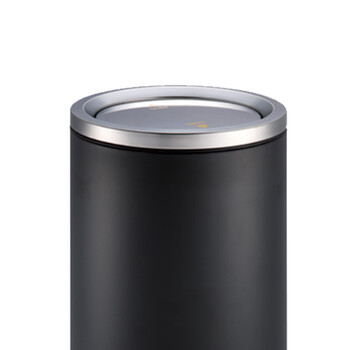 南 GPX-110E 南方户外垃圾桶 公用不锈钢垃圾箱垃圾桶户外公用垃圾箱果皮桶 黑色 内桶容量50升