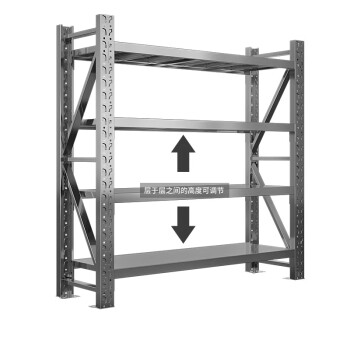 琴奋 304不锈钢货架重型加厚2000*500*2000mm主架每层400KG承重仓储置物架冷库展示架QFQ29