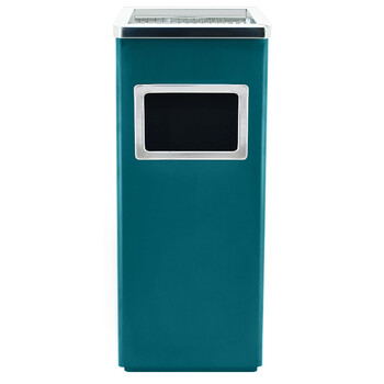 兰诗（LAUTEE）GPX-013 方形丽格桶 酒店商场电梯口立式座地垃圾桶烟灰桶 墨绿