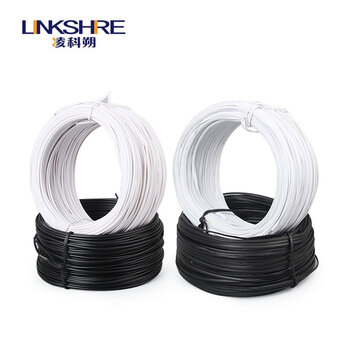 凌科朔(LINKSHIRE)扎丝镀锌铁丝扎线 扎线带扎丝绳子 电缆扎线葡萄园绑丝园艺绑扎丝理线绑物带 黑圆0.75mm