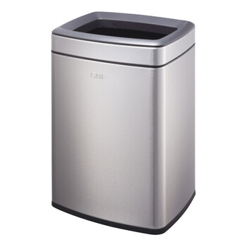 南 SF12-F01 长方形房间桶 商用酒店宾馆客房不锈钢 南方垃圾桶 果皮桶 砂钢 内桶容量12升
