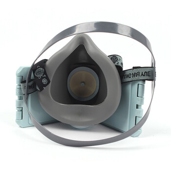 地球 3200 防尘半面罩防颗粒物半面罩防粉尘半面罩 灰1个