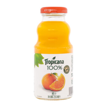 纯果乐 Tropicana 100%橙汁 果汁 250ml*24瓶 整箱装 百事系列荣誉产品