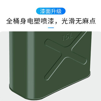 盛富永 加油桶汽油桶柴油桶 大铁皮柴油壶罐摩托汽车备用油箱  铁盖扁桶+油管立式30L