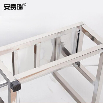 安赛瑞 不锈钢脚踏凳 双层脚踏凳实验室梯凳检查床脚踩凳小楼梯台阶踏步梯子步梯 600828