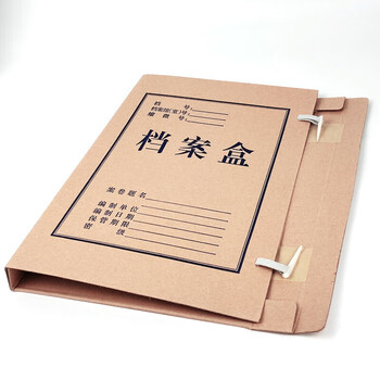 飞尔（FLYER）档案盒 无酸纸牛皮纸 加厚文件资料盒 财务凭证盒 厚度4cm【10只装 31x22cm】