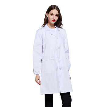 劳博士 TZ012 白大褂 工作服化学实验室服护士服药店 女2XL松紧袖可定制