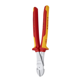 凯尼派克（KNIPEX）74 06 250 省力型绝缘斜口钳 镀铬 绝缘双色手柄 250mm 切割类工具 钢