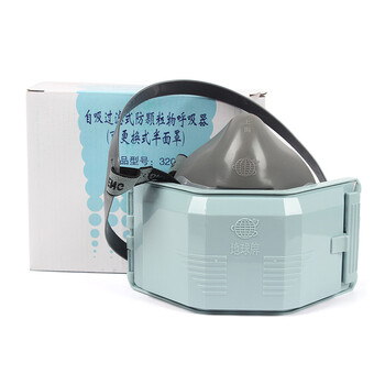 地球 3200 防尘半面罩防颗粒物半面罩防粉尘半面罩 灰1个