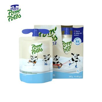 法优乐(Pompotes) 法国原装进口酸奶 常温儿童酸奶 牛奶 宝宝零食非果泥 经典原味85g*4袋